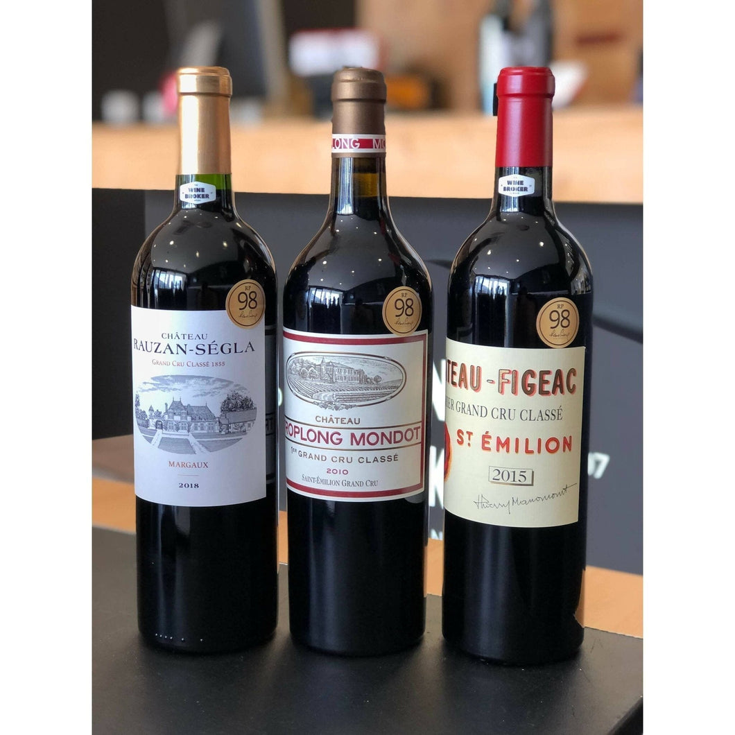 Lote Bordeaux com 3 garrafas - Wine Broker Company