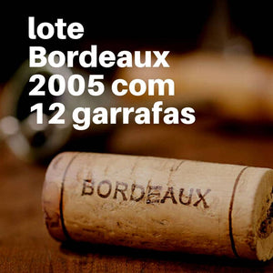 Lote Bordeaux safra 2005 com 12 garrafas - Wine Broker Company